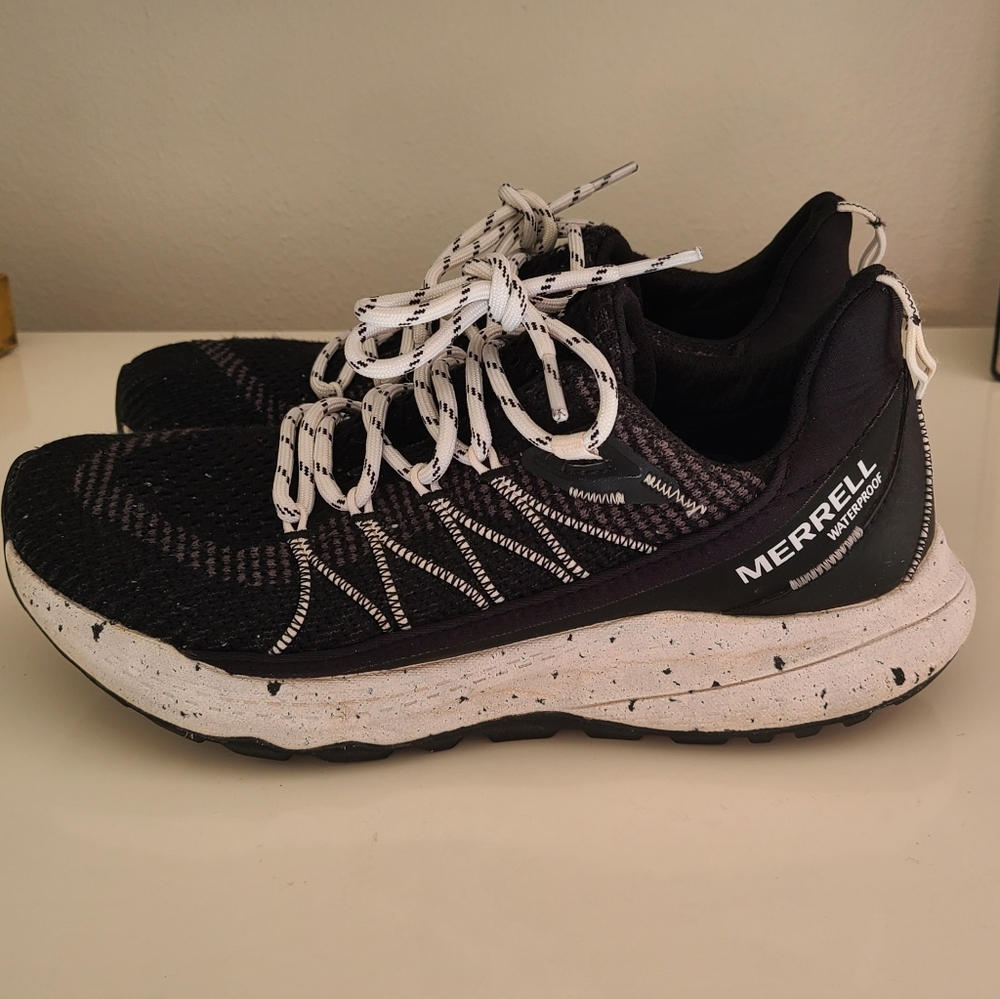 Merrell Bravada 2 Waterproof Hiking Shoes Black White Size 7.5